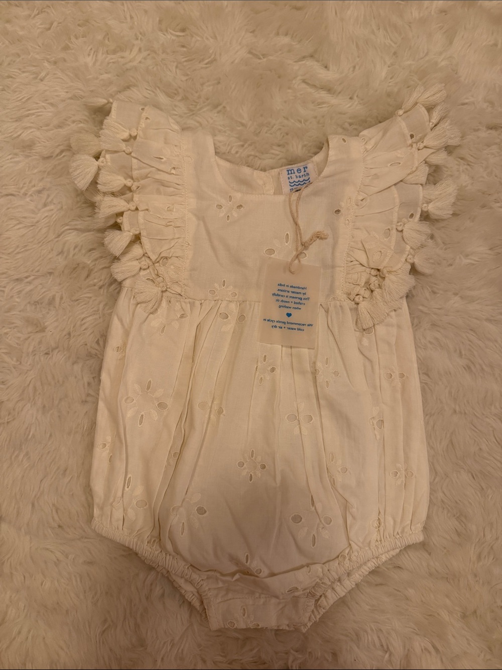 Mer St. Barth “Anna” Eyelet Romper NWT!